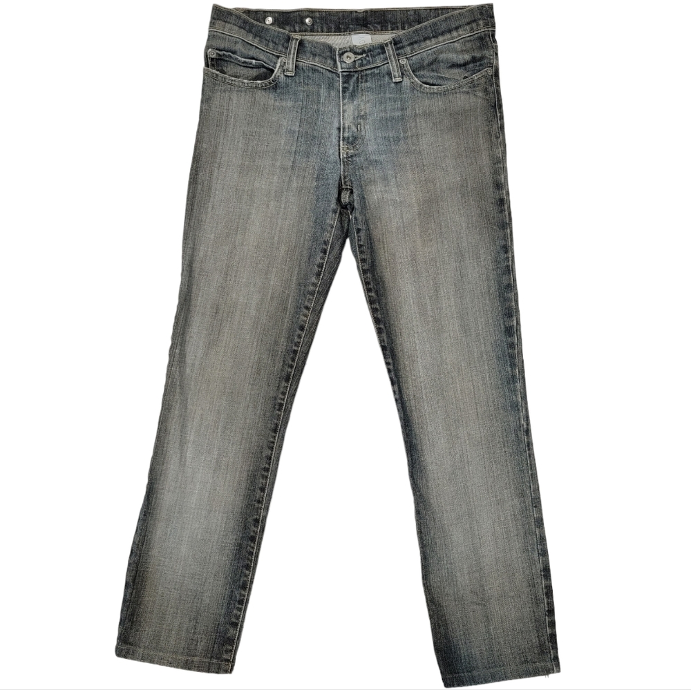 Nobody Denim Vintage Low Waisted Straight Leg Jeans in Gray Blue 28